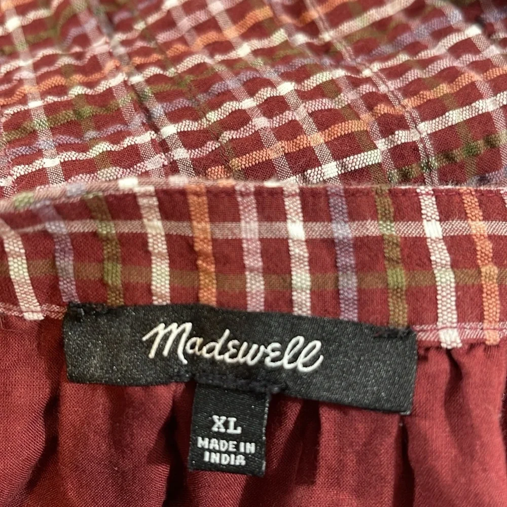 MADEWELL Seersucker Wrap Mini Dress Size XL - Picture 11 of 15